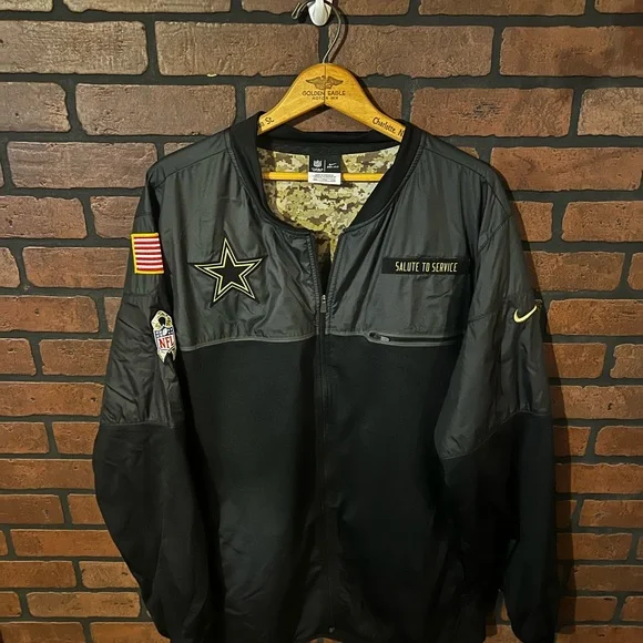 Nike Men's 2XL Black Dallas Cowboys Salute to Service Jacket - Picture 1 of 3